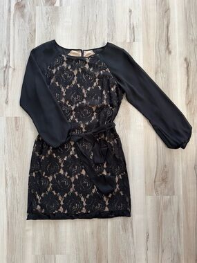Laura Petite Black Lace Dress